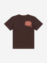 1/2 BUBBLE GUM TEXT TEE (BROWN)
