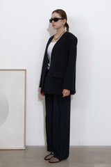 TAILORED WIDE PANTS_NAVY