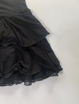 Guener Ribbon Lace Skirt (Black)