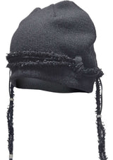  KNIT BRAID BEANIE . CHARCOAL