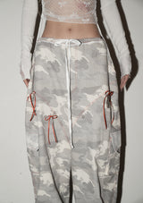 (20th reorder) lace cargo pants - camo