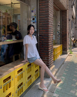 Lemin デニムショートパンツ