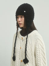 Clover Alpaca Earflap - Black