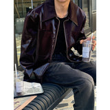 [F/W] Enamel leather short jacket(2color)