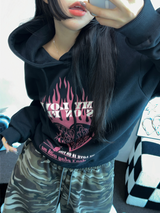 ラビンインファイア フーディーTシャツ🖤🩷2カラー