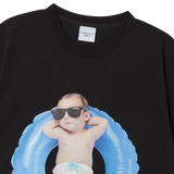 25SS ベイビーフェイスチューブボーイスリーブTシャツ ブラック