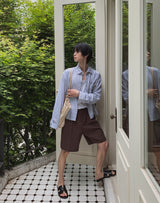 ピアリネンハーフパンツ