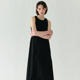 BASIC SUMMER SLEEVELESS ONE PIECE BLACK