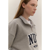 Huke x Nus.ハーフジップアップ（GREY）