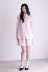 クラシックフレアラインドシャツ (ギンガムチェック)
