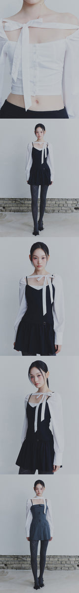 BIANCA SQUARE NECK BLOUSE white