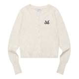 MARAIS 7 BUTTON CROP HENRY NECK CARDIGAN (8COLOR)