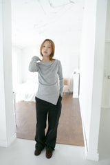 drape side slit top(3colors)