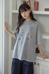 26SS★ Dino Stitch Embroidered Pigment Short Sleeve Tee