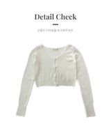 Creamy V-neck cardigan