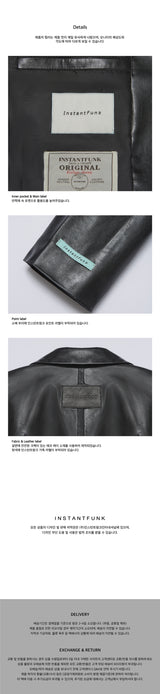 Power shoulder faux-leather jacket
