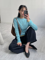 マモンド リブ ニット Tシャツ