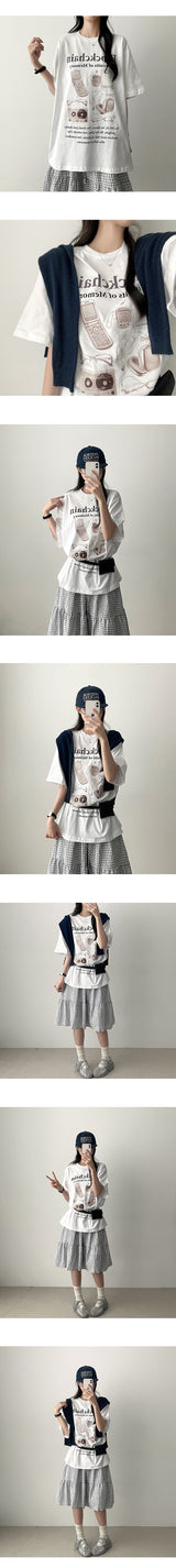 Tiru Waistbanding Checkskirt