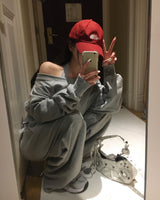 [Bellide made/waist reduction] クローゼット&スリットオフショルダー マンツーマン