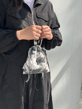 Strap string pouch-tie-dye