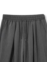 Planned Banding One-Tuck String Slacks