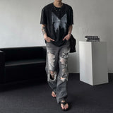 Butterfly-printed Short-Sleeved T-shirt / D747406118682 