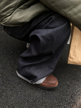 No.1537 V wide non-fade denim PT