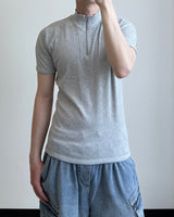 Jevin Muscle Fit Half Zip-Up Short Sleeve