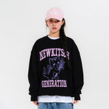 COLLEGE CAT SWEATSHIRTS-BLACK