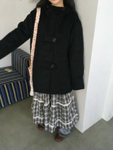 Balmacaan hood coat