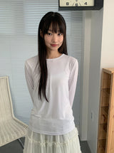 26SS★ [BAONHAUS] Ringchi Layered Span Round T-Shirt