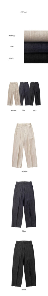 [S/S] リネンタックハーフバンディングパンツ