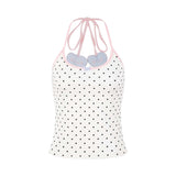 Della Gingham Heart Halter