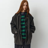 Oversized Fake Leather Jacket