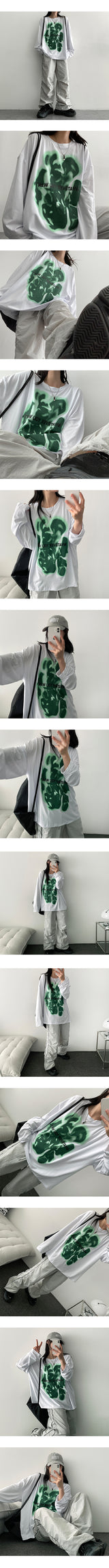 ゴンザレスプリントフラフィー長袖Tシャツ (2 colors)