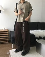 バックル ショートスリーブ シャツ