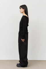 (W) Drape Hooded Top