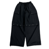 eyelet stud cargo balloon pants