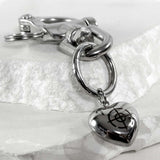 ss-Mechanic bold heart keyring