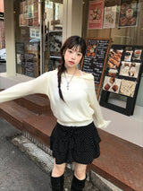 シミズデイリーVネックニットウェアボタンフーディー