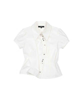 DOZI - Puffed Button Up Shirt _ WHITE