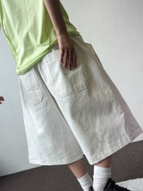 Bide Cotton Stitch Balloon Bermuda Shorts 2color
