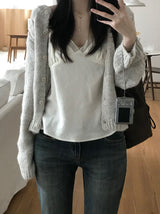 cable cardigan (2 colors)