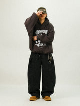 YU Leopard Wide Cotton Banding Pants