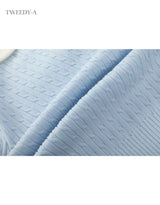 Stella A Hotfix Twisted Collar Knitwear Cardigan BLUE