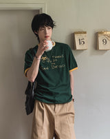 Sandry Think リンガー半袖Tシャツ