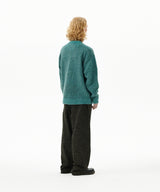 MIXED HAIRY KNIT CARDIGAN