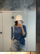 ウィークリーサマーボートネックロングスリーブTシャツ / 5カラー