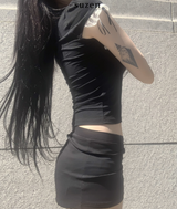 Ludena Tattoo Low-Waist Skirt