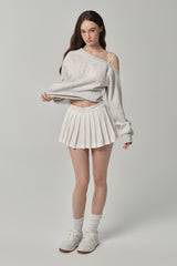 Evening Club Skirt, White